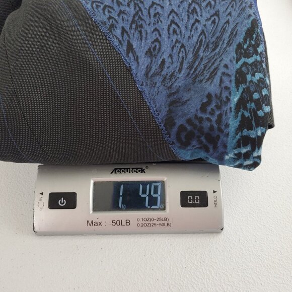 Koos of Course Mixed Media Leather Trim A Line Skirt Size 22W Boho Art To Wear - Picture 9 of 9